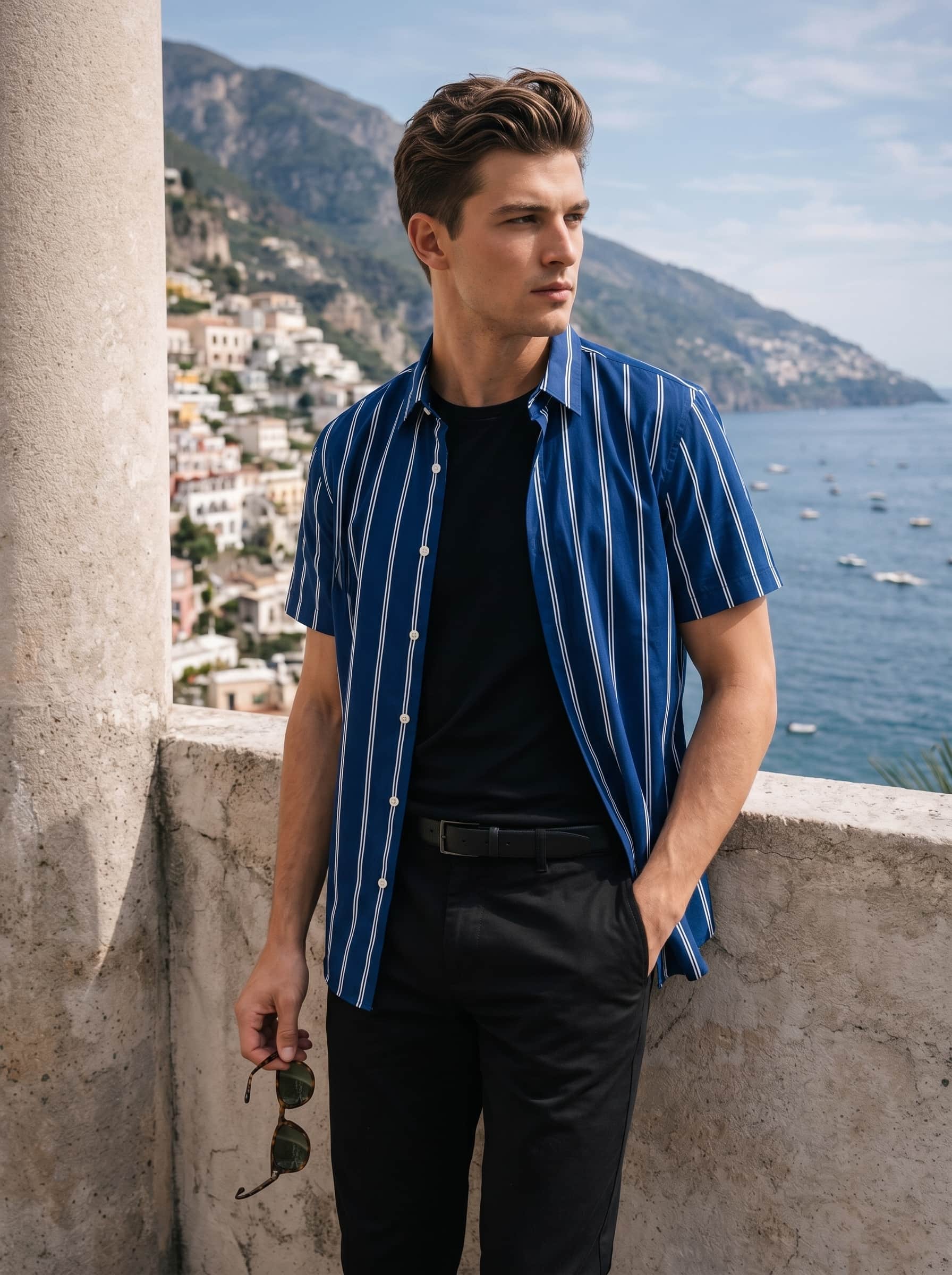 Royal Blue Double Stripe