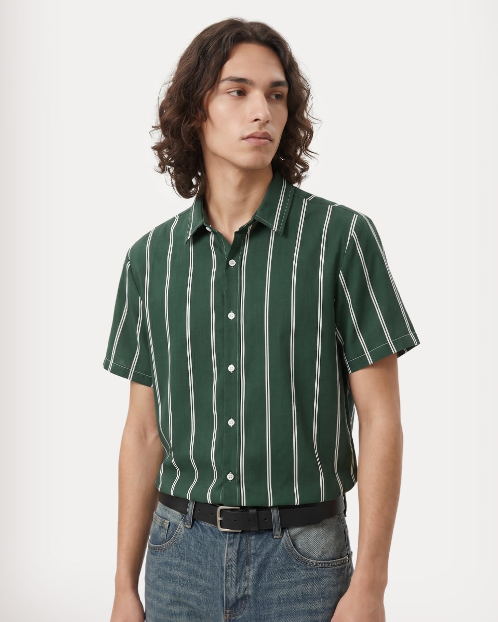 Forest Green Double Stripe
