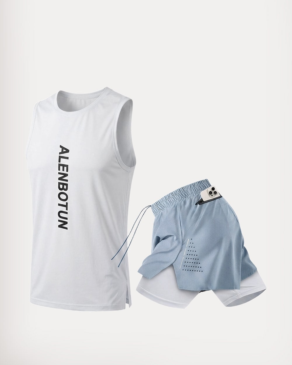 White & Light Blue